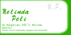 melinda peli business card